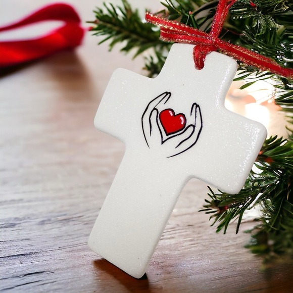 Handmade Other - NEW Handmade Christmas Cross Ornament, Perfect for Commemorating Special Moments